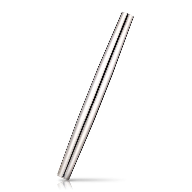 Rodillo liso 304 Acero inoxidable Utensilios de cocina Rodillo de mano Rodillos de masa para albóndigas Galletas Pizza de pizza Kearding HA010613-00