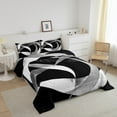 thumbnail image 3 of Erosebridal Geometric Round Bedding Sets Full with Comforter,Black Grey Duvet Insert,Abstract Artwork Comforter Sets Full Size,Lightweight Circle Room Decor,Reversible,3-Piece, 3 of 8