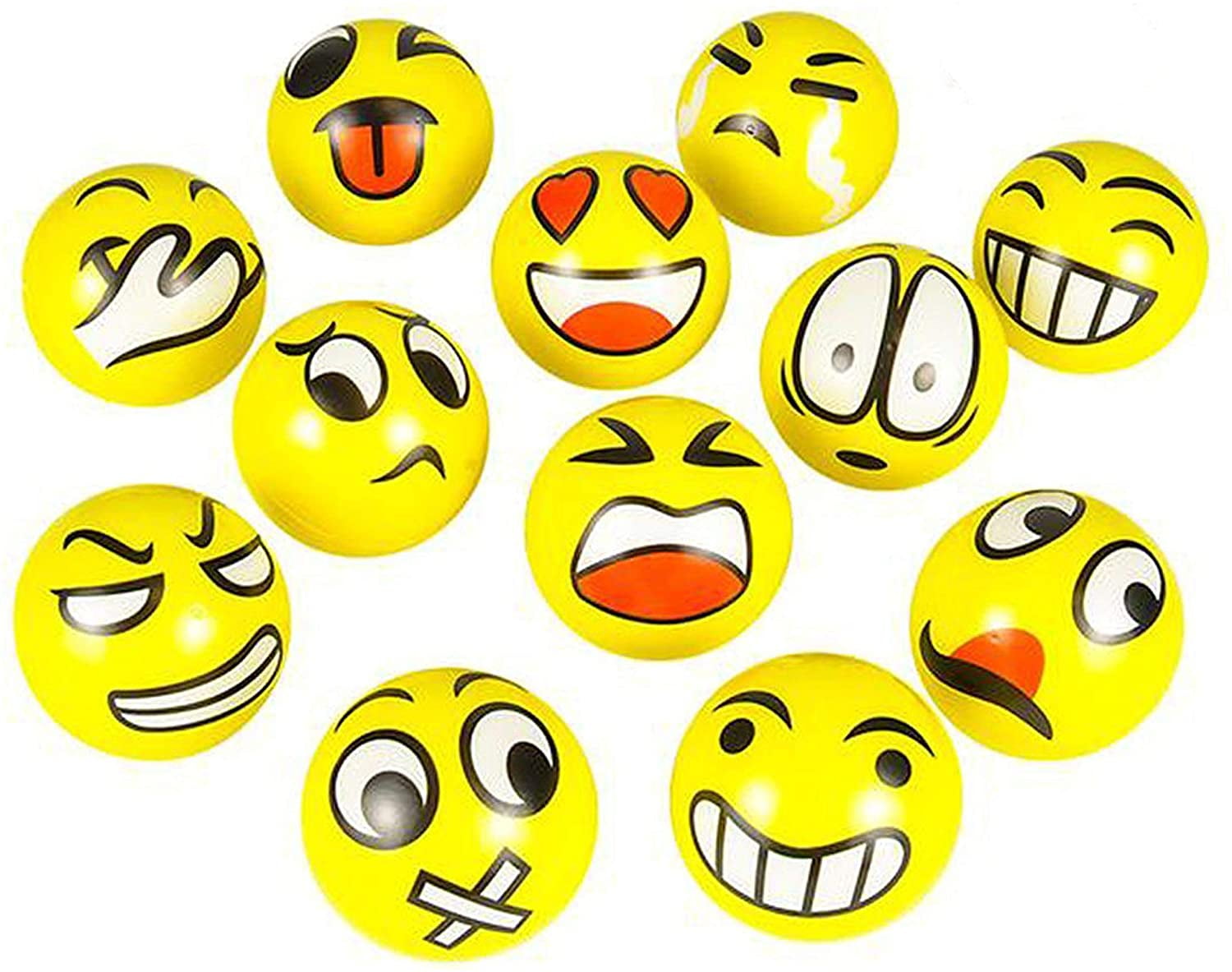 SMILEY STRESS FACE BALL RELIEF ADHD AUTISM RELIEVER HAND EXERCISE 