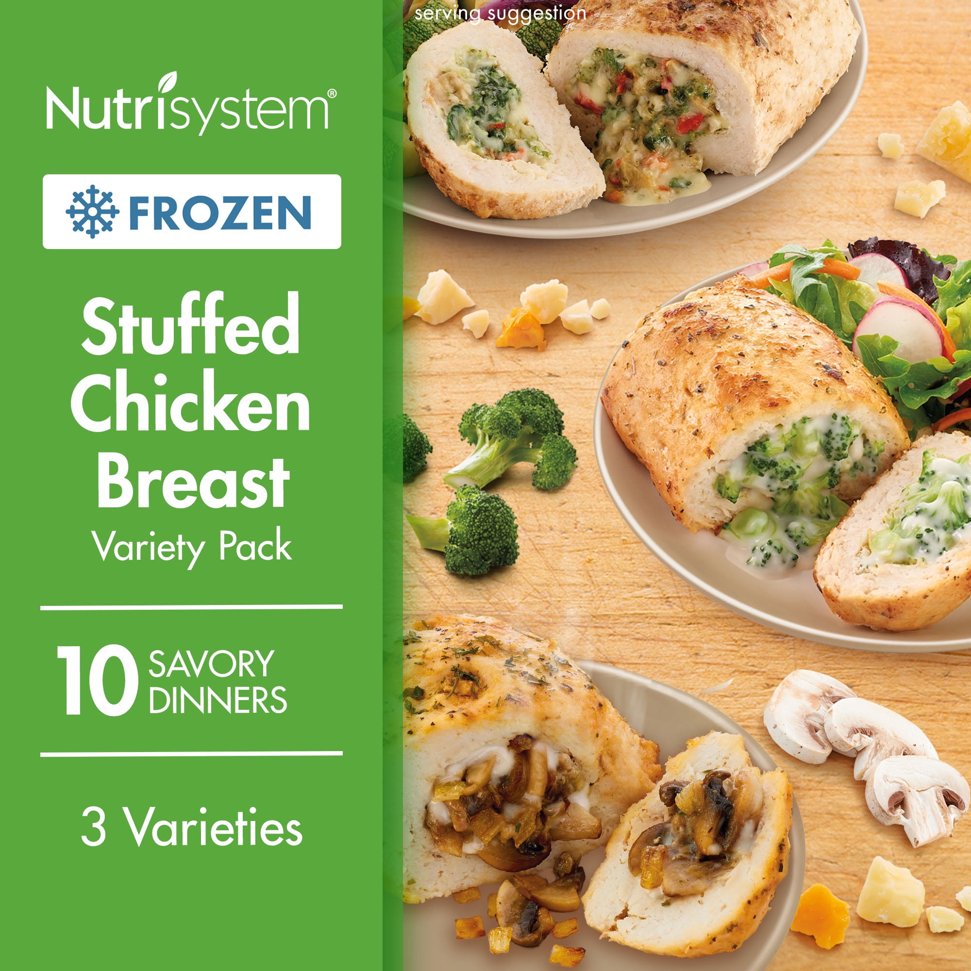 Nutrisystem Frozen Stuffed Chicken Breast Variety Pack, 10CT
