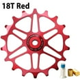 thumbnail image 1 of Yimiti Dérailleur de Vélo à Roulement Céramique Roue Étroite Grand Poulie 16/18T, Rouge 18T, 1 of 9