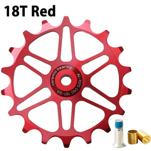 Mosiee 1Pc Bicycle Ceramic Bearing Joc1Key Wheel Bike Rear Derailleur Narrow Wide Pulley 16T 18T Joc1Key Wheel 7-12 Speed Mtb Bike Part