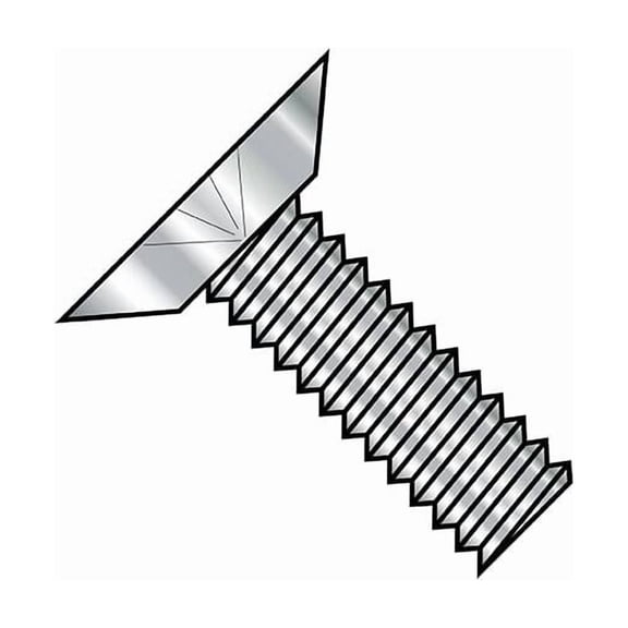 #3-48 x 1/2 in Phillips Flat Machine Screw, Plain Steel, 5000 PK