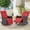 Burgundy, variant on HOMREST Outdoor Recliner for Patio Set of 2, Wicker Reclining Patio Chair with 150°Adjustable Back & Extended Footrest & Removable Cushion for Garden, Light Grey