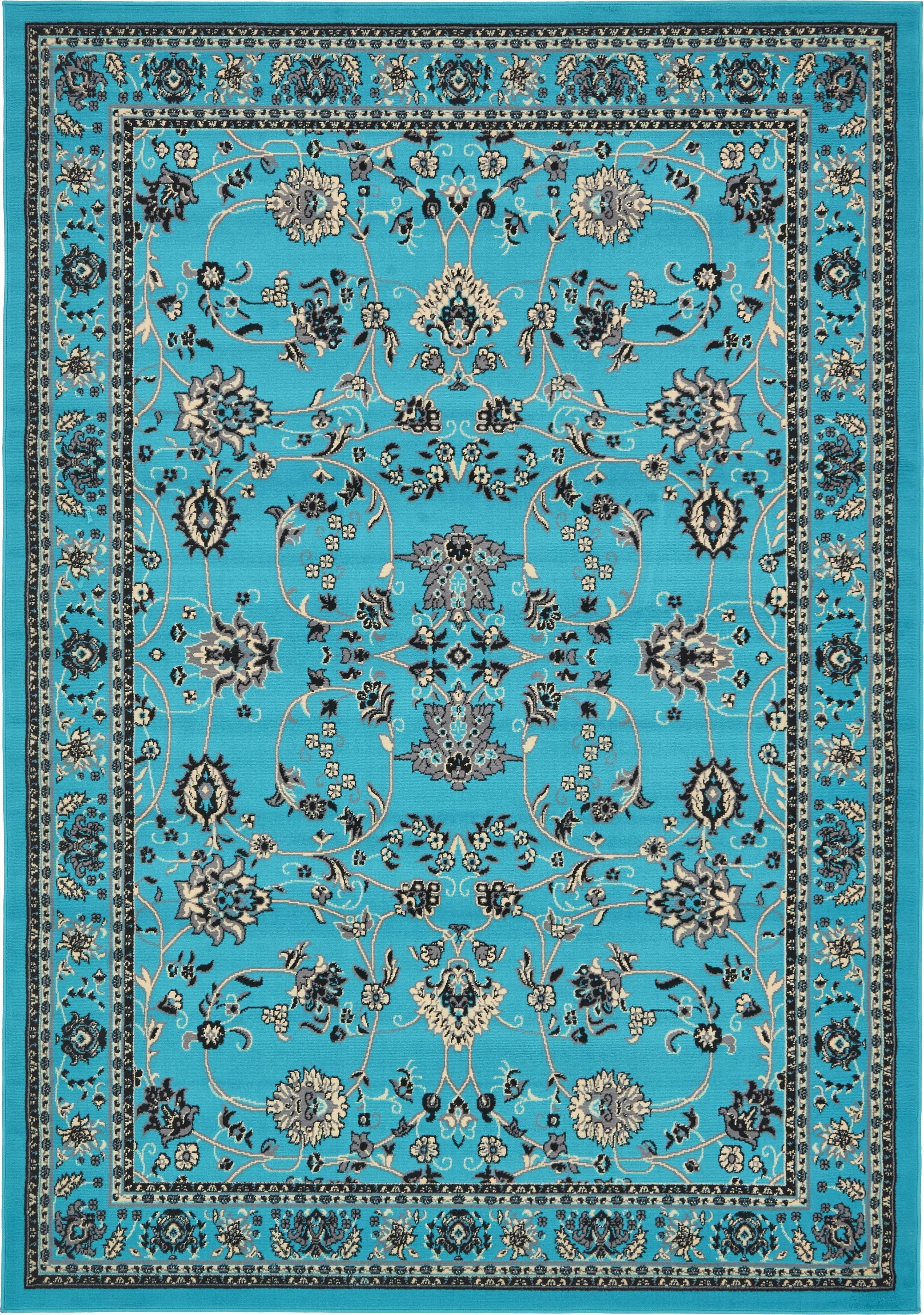 Yasmin Collection Rug 7' x 10' Turquoise Medium Rug Perfect
