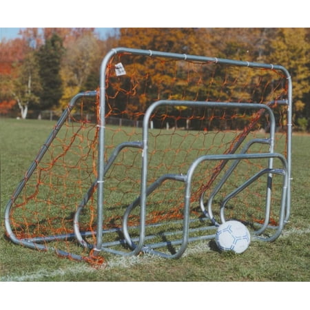 Steel Soccer Goal w Ground Bar & Net (2 ft. H x 3 ft. W)