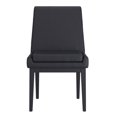 thumbnail image 4 of Pemberly Row Contemporary Faux Leather and Metal Dining Chair Set of 2 Black, 4 of 8