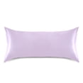 thumbnail image 3 of Dailycode Satin Pillow Case Standard Silk Pillow Cover for Hair and Skin Envelope Closure Taro Purple 20"x26", 3 of 9