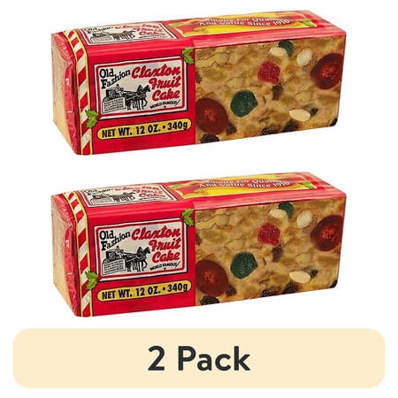 (2 pack) Old Fashion Claxton Fruit Cake, 12 oz, Food Gift
