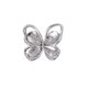 thumbnail image 3 of Adornos de uñas de aleación con diamantes de imitación en forma de mariposa 3D, con brillo cristalino plateado para mujer., 3 of 4