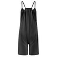 thumbnail image 4 of MSJUHEG Jumpsuits For Women Dressy Camisole Tops For Women Womens Summer Casual Sleeveless Rompers Loose Spaghetti Strap Shorts Jumpsuit With Pockets Jumpsuit Dark Gray L, 4 of 4