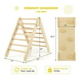 thumbnail image 5 of Wooden Climbing Triangle Set, 3-in-1 Triangle Climber with Ramp & Slide - Indoor Montessori Toys for Toddlers, Kids Gymnastics Training, Birch & Beech Wood, 5 of 9