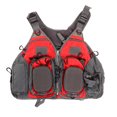 thumbnail image 2 of Mesh Fly Fishing Vest Red Free Size Multiple Pockets Lightweight Breathable Vest for Outdoor Activity, 2 of 9