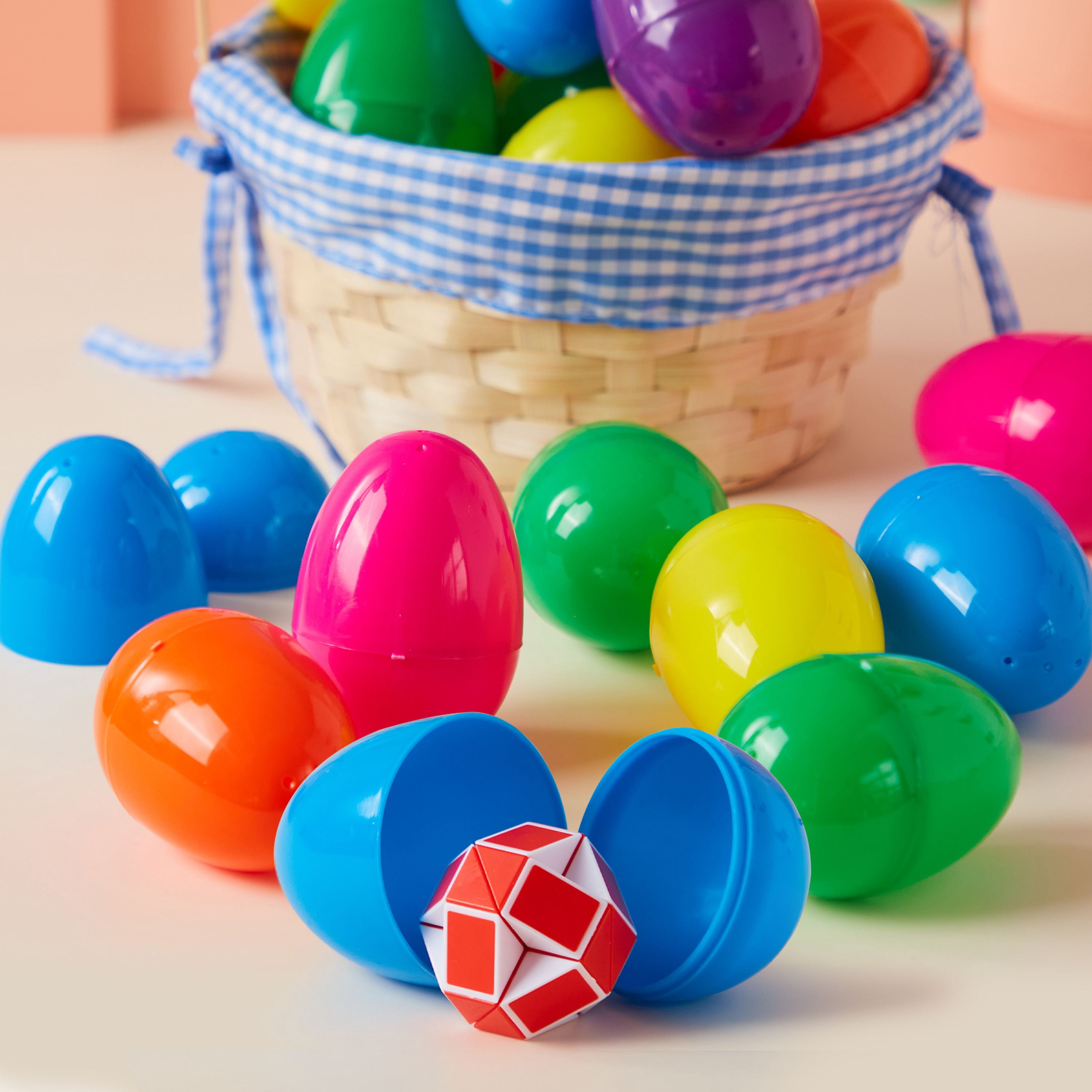 Joyfy 150 Pcs 3.15" Easter Eggs, Fillable Plastic Eggs for Easter, Empty Colorful Bright Eggshells,for Easter Hunt, Filling Treats, Party Favor, Basket Stuffers, Classroom Prize Supplies
