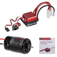 thumbnail image 2 of Motor Cepillado 550 12t Sin Escobillas Con Controlador de Velocidad Eléctrico Cepillado 60A/360a 6V/2A Para El Control Remoto Racing Chuck Reemplazo Para 1/10 Slash, 2 of 7