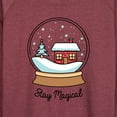 thumbnail image 3 of Instant Message - Stay Magical Snow Globe - Women's Lightweight French Terry Long Sleeve Shirt, 3 of 6