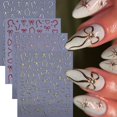 thumbnail image 1 of Stickers para nail art KSTBJN de San Valentín en dorado, plateado y rojo, 1 of 9