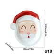 thumbnail image 6 of OKKVV Christmas Shaped Disposable Paper Plates 10pcs, Santa, Reindeer, and Tree Designs, Party Tableware, Festive Holiday Dinner Plates for Home and Gatherings(A), 6 of 6