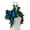 Lake Blue, variant on Joernso Gothic Style Fake Collar with Layered Feathers Lightweight Durable Fabric Feather Cape Black Shawl Versatile Accessory