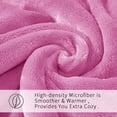 thumbnail image 4 of Howarmer Pink Fuzzy Bed Blanket, King Size Soft Flannel Fleece Bed Throw Blankets, 90 x 108 Inch, 4 of 6