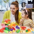 thumbnail image 3 of Pretend Play Fruit Vegetables Cutting Set Kids Kitchen Accessories ■\ △√ D4L5, 3 of 9