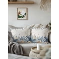 thumbnail image 2 of Outdoor Pillows Waterproof, Blue Starfish Coastal Throw Pillows with Inserts Included, Eucalyptus Summer Nautical Shell Rustic Indoor Outdoor Decorative Lumbar Pillow for Bed/Couch 18"x18", 2Pcs, 2 of 8