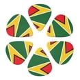 thumbnail image 6 of 6 Pack Guitar Picks Plectrums Guyana Flag Guitar Pick Guitar Picks for Women Men Beginner Guitar Palyers, 6 of 7