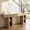 Natural, variant on Mintazer 63" Modern U-Shaped Console Table with Charge Station, Entryway Table with Storage Shelves, Sofa Table for Entryway Hallway Living Room, Blue