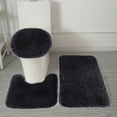 thumbnail image 1 of Juego de 3 alfombrillas de baño antideslizantes con absorción de agua, alfombrillas de baño de felpa flocada, extra suaves y gruesas, lavables a máquina y de secado rápido, para suelo de baño, bañera, 1 of 8