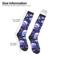 thumbnail image 4 of Fotbe Blue Skull Crystal print Women's Men's Novelty Crew Socks Cotton Socks Knee High Socks for Walking,Running,Nurses,Pregnancy, 4 of 8