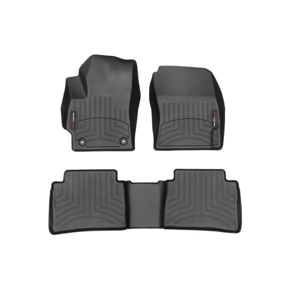 WeatherTech Custom Fit FloorLiners compatible with 2020-2026 Toyota Corolla - 1st & 2nd Row, Black
