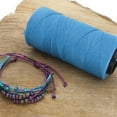 thumbnail image 4 of The Beadsmith Knot It Waxed Polyester Cord – Cornflower Blue Color – 0.7mm Diameter – Light Wax, 144 Meters (472 Feet) Per Spool – Make Jewelry, Macrame, Friendship Bracelets and DIY Crafts, 4 of 6