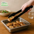 thumbnail image 6 of Set of 24 - Heavy Duty Black Serving Tongs - 12 inch - Plastic Disposable Salad Tongs - High Heat Plastic, Catering, Salads, Bakery, Buffets, BBQ, Ice, Hot and Cold Foods (12"), 6 of 7