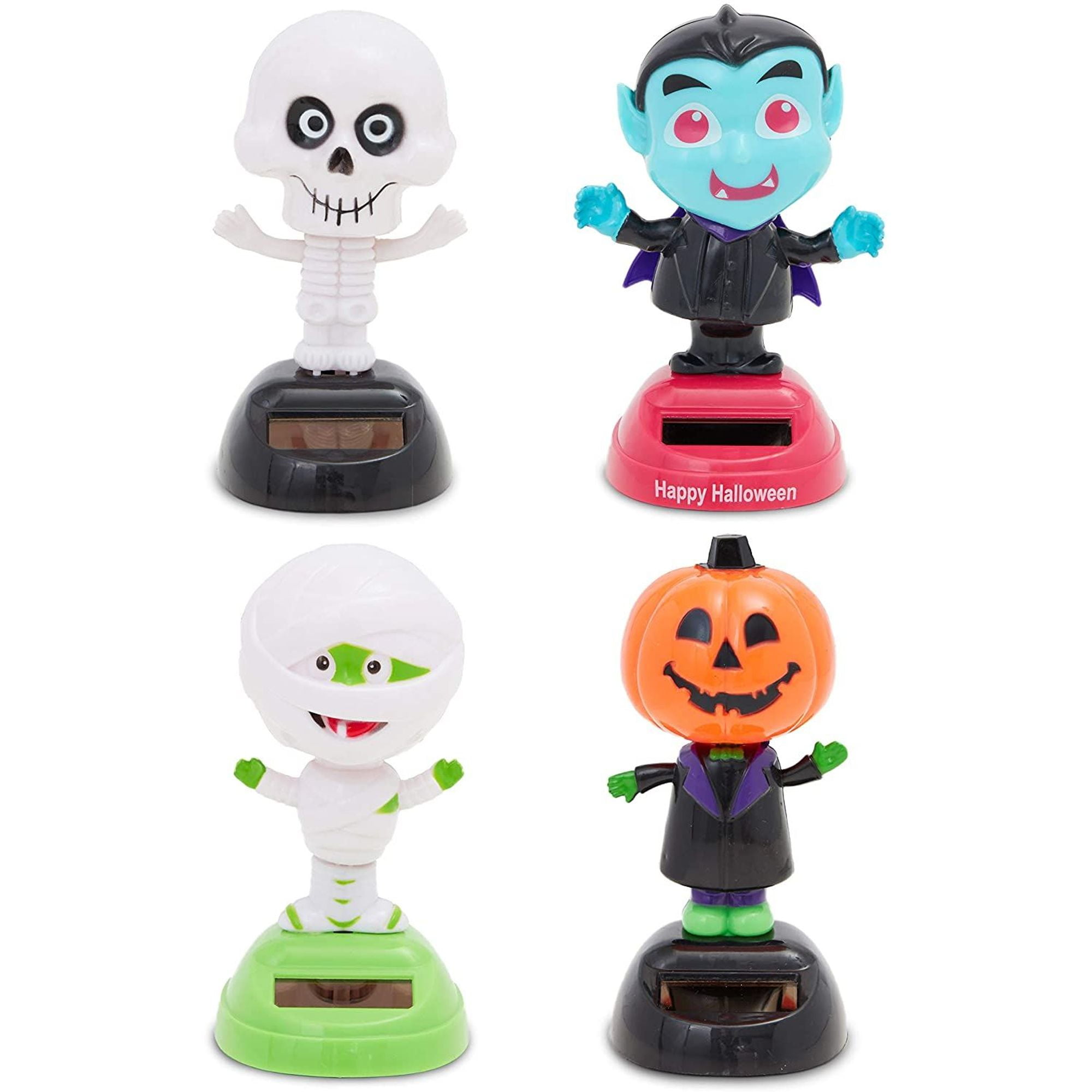 Zodaca Halloween Solar Powered Dancers, Bobble Head Mummy, Frankenstein