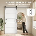 thumbnail image 4 of HOMCOM Sliding Barn Door with Hardware Kit, Shaker Sliding Door, White, 4 of 10