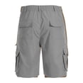 thumbnail image 6 of UVEASISHA Men's Cargo Shorts Elastic Waist Work Hiking Shorts Knee Length Casual Summer Shorts Fashion Multi-Pockets Bermuda Shorts Gray 3XL, 6 of 8