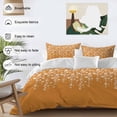 thumbnail image 3 of 3 Piece Weeping Flowers Duvet Cover Set Queen Size,Microfiber Comforter/Quilt Cover with Corner Ties and 2 Pillowcases,Orange Spring Floral Botanical Art Aesthetics Soft Bedding with Zipper Closure, 3 of 8