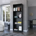 thumbnail image 2 of FM FURNITURE Sutton Bookcase Black Engineered Wood, 2 of 8