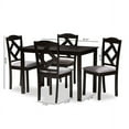 thumbnail image 4 of Baxton Studio Ruth Modern and Contemporary Espresso Brown Finished and Grey Fabric Upholstered 5-Piece Dining Set, 4 of 4