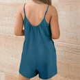 thumbnail image 6 of SDNall rompers for women Summer Casual Breathable Comfort Sports Solid Color Suspender Romper Jumpsuit Shorts summer outfits, 6 of 9
