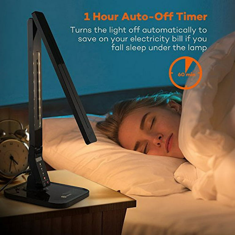 TaoTronics LED Desk Lamp With USB Charging Port, Lighting Modes