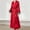 Red, variant on JUSLIO Womens Nightgown Solid Nightgown Sleep Dress Long Sleeve Loungewear Classic Collar Robes Lace Simulated Silk Pajama Nightgowns Sleepwear