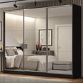 thumbnail image 2 of Ropero Closet Madesa Royale 3 Puertas 3 Espejo Negro, 2 of 5