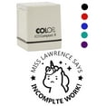 thumbnail image 1 of Printtoo Personalized Teachers Stamp Incomplete Work! Teachers Name Self-Inking Rubber Stamp Giving Feedback For Students Classroom & Homework Supplies,Black - 30 x 30 mm, 1 of 6