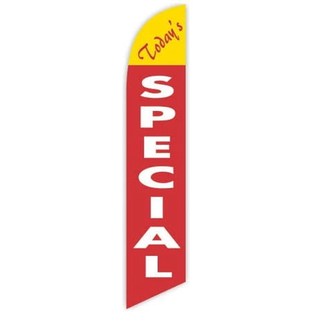 Cobb Promo Today's Special Red Advertising Feather Flag 12ft - Replacement Flag Only Without Poleset