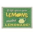 thumbnail image 1 of Saying Cutting Board, Vintage Pop Art Advertising Design If Life Gives You Lemon Make Lemonade, Decorative Tempered Glass Cutting and Serving Board, Large Size, Green Yellow and Tan, by Ambesonne, 1 of 1