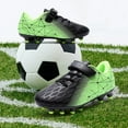 thumbnail image 4 of Soccer Cleats for Kids Lightweight Boys Girls Athletic Outdoor Firm Ground Football Shoes with Hook and Loop Closure, 4 of 7