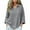 #458-Gray, variant on Women's Casual Fit Notched Collar Three Quarter Flared Sleeve Top Casual and Chic