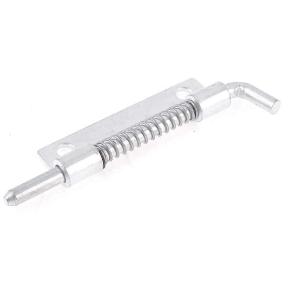 Cerrojo de metal con resorte de seguridad de 3.5" de largo tono plateado