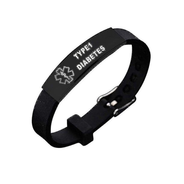 2023 New Titanium Steel Silicone Medical Information Bracelet